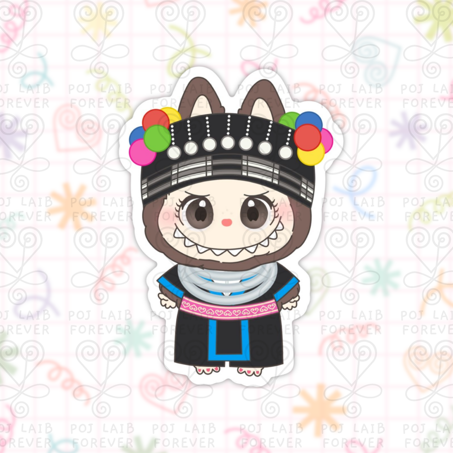Hmong Luang Prabang Lajbubu Sticker